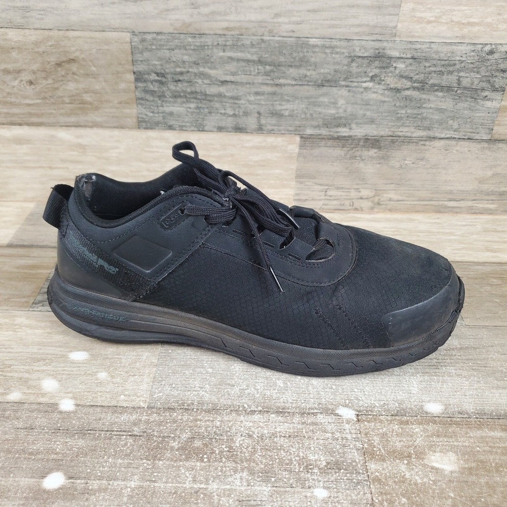 Timberland PRO Overdrive Mens Work Shoes Sz 8 Black Composite Safety Toe Lace Up